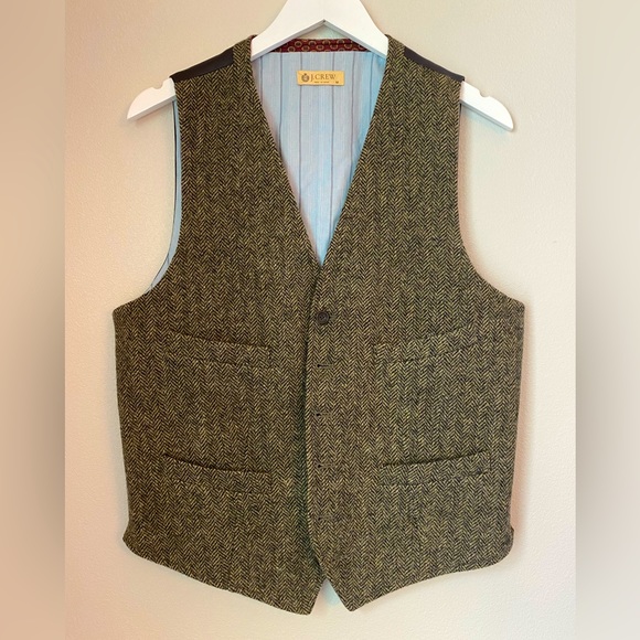 J. Crew Jackets & Coats J Crew Tan Brown Herringbone Wool Tweed Med
